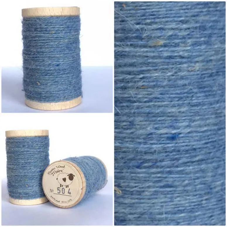 ALPINE BLUE Hand Dyed Wool Bundle Wool Applique and Rug Hooking
