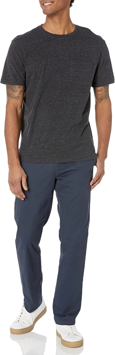 Amazon Essentials Men's T-Shirts, Short-Sleeve Crewneck Pocket, Cotton, 2-Pack