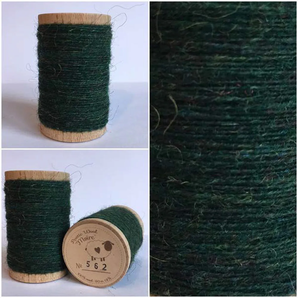 BLUE SPRUCE Hand Dyed YARD Wool Fabric for Wool Applique and Rug Hooking
