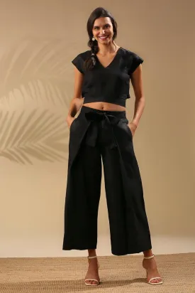 Cider V Neck Top - Black