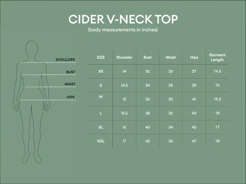Cider V Neck Top - Black