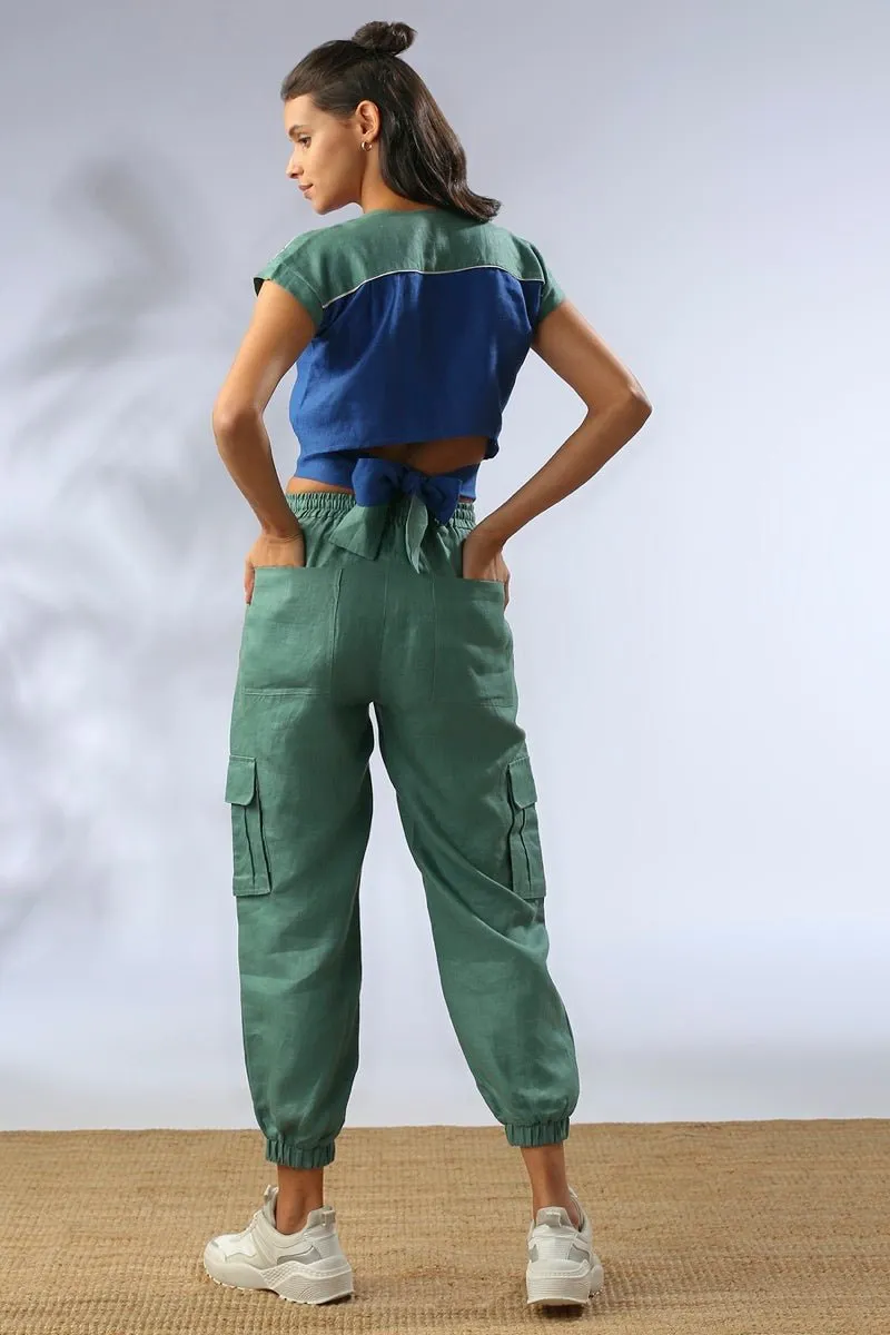 Cider V Neck Top - Blue