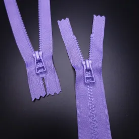 Closed End Zippers | Molded Plastic | 9.5" - 24 cm | Lilac