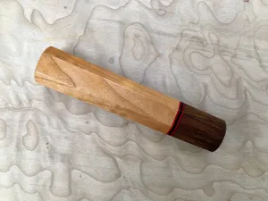 Custom Japanese Knife Handle - cherry and Brazilian ebony