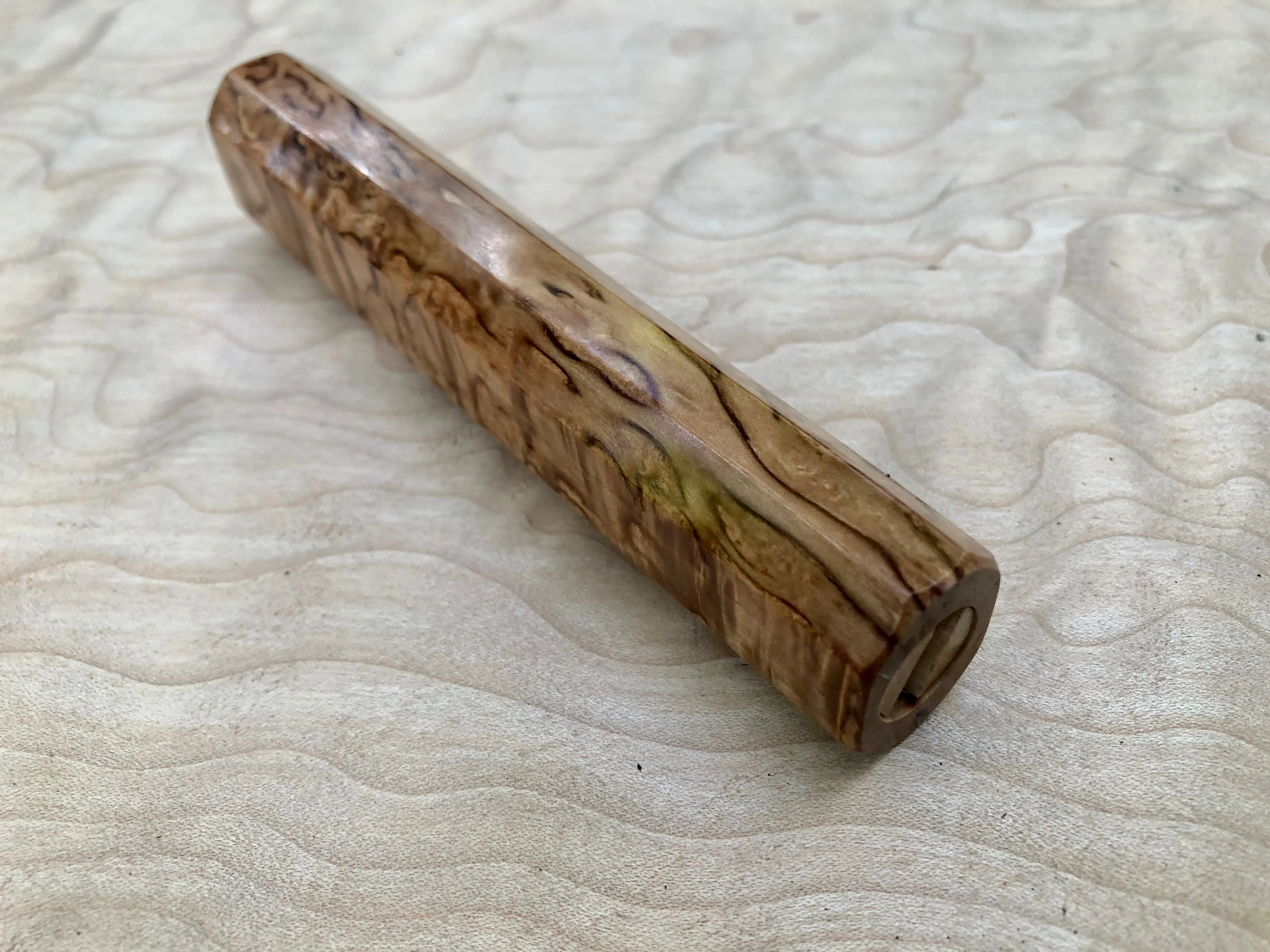 Custom Japanese Knife Handle (Wa Handle) - Mono Masur Birch