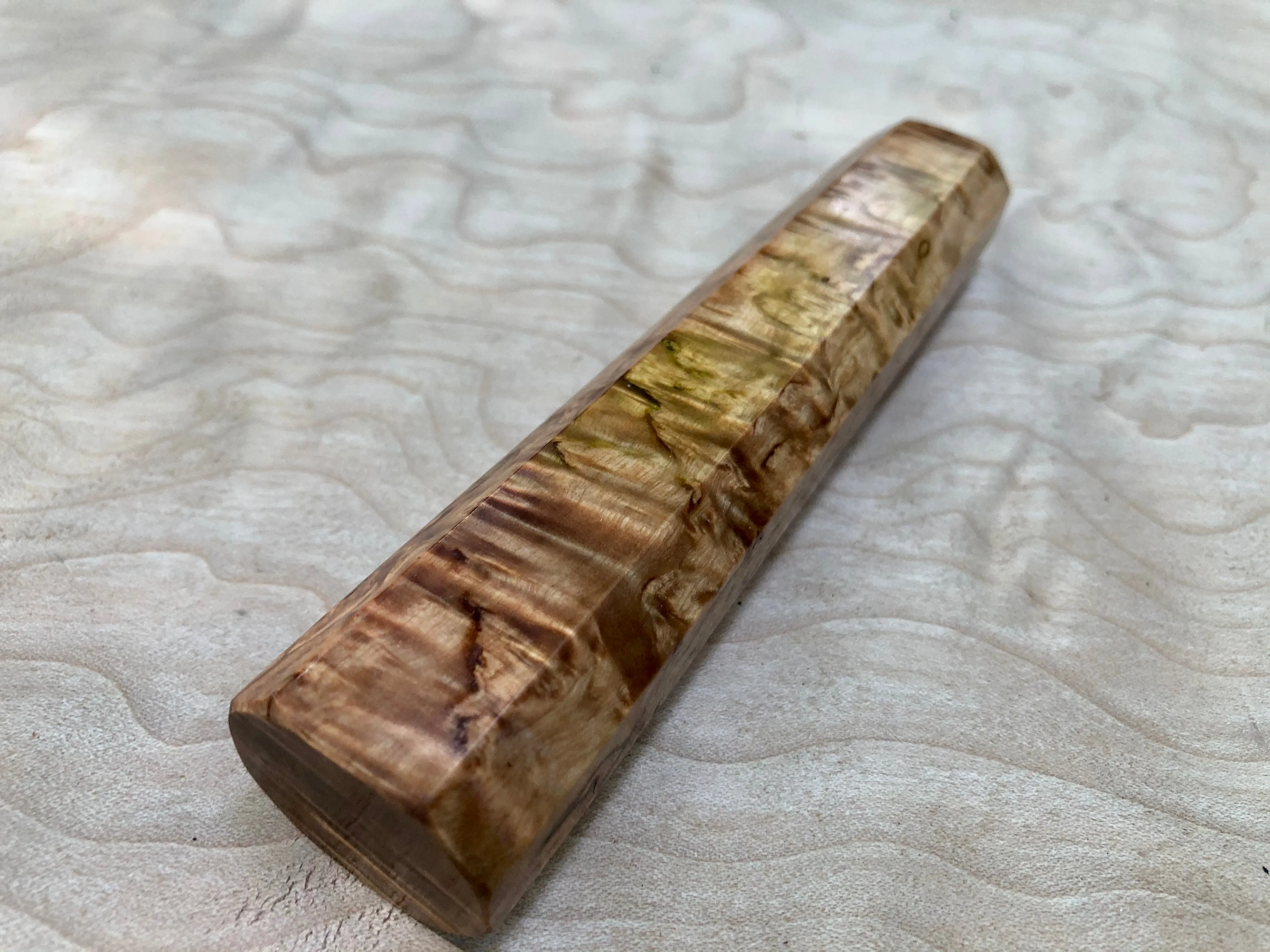 Custom Japanese Knife Handle (Wa Handle) - Mono Masur Birch