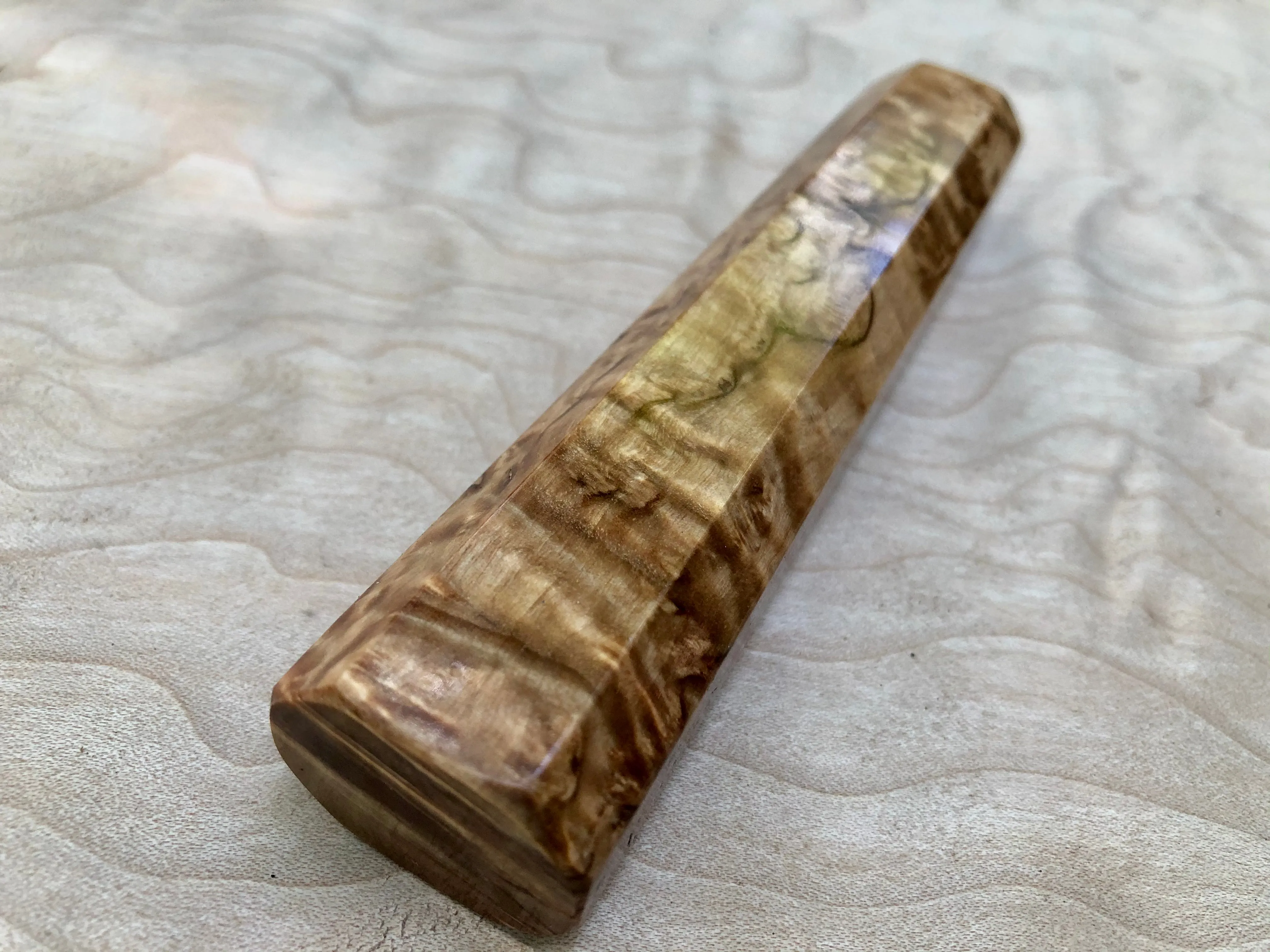 Custom Japanese Knife Handle (Wa Handle) - Mono Masur Birch