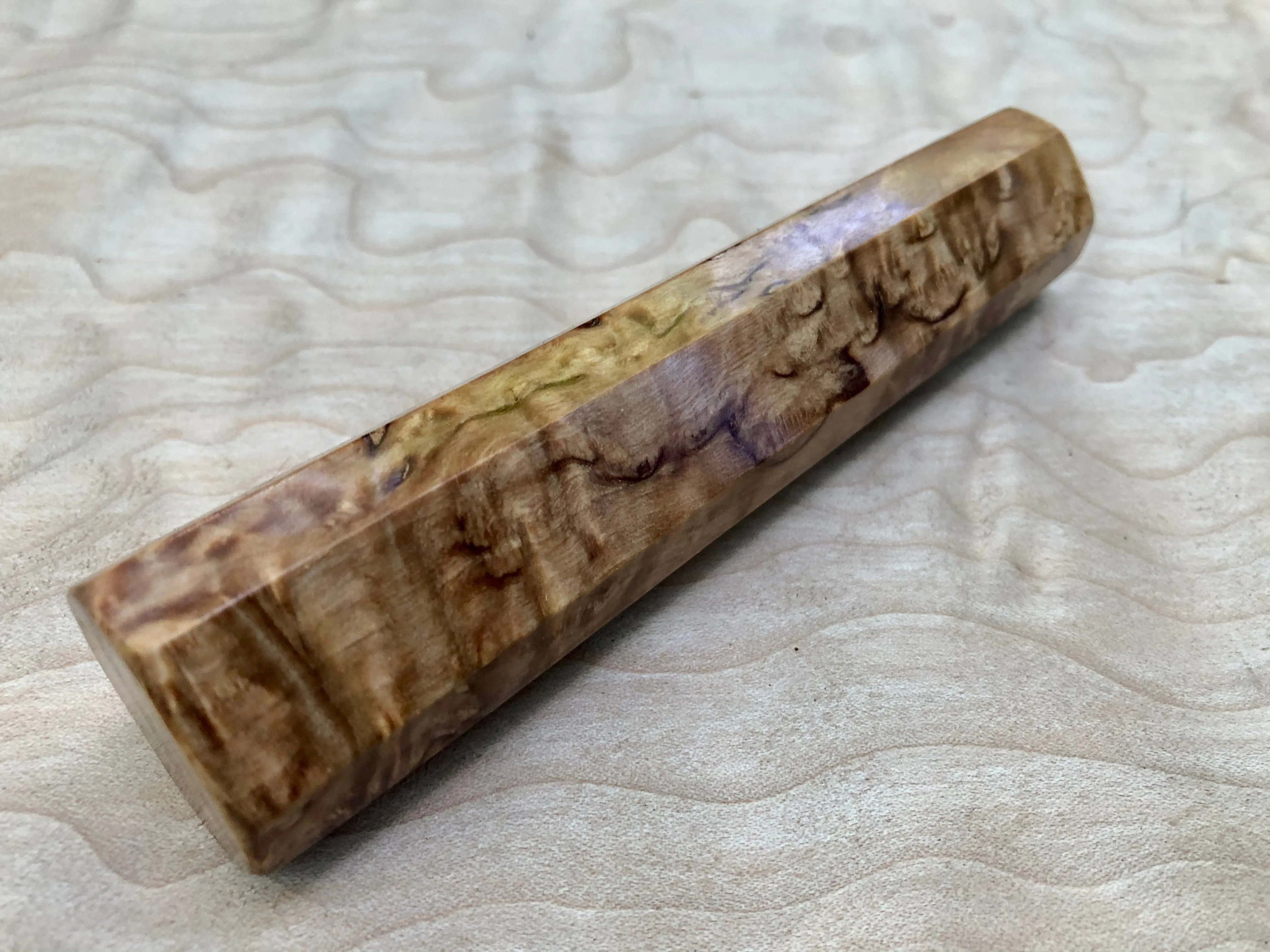 Custom Japanese Knife Handle (Wa Handle) - Mono Masur Birch
