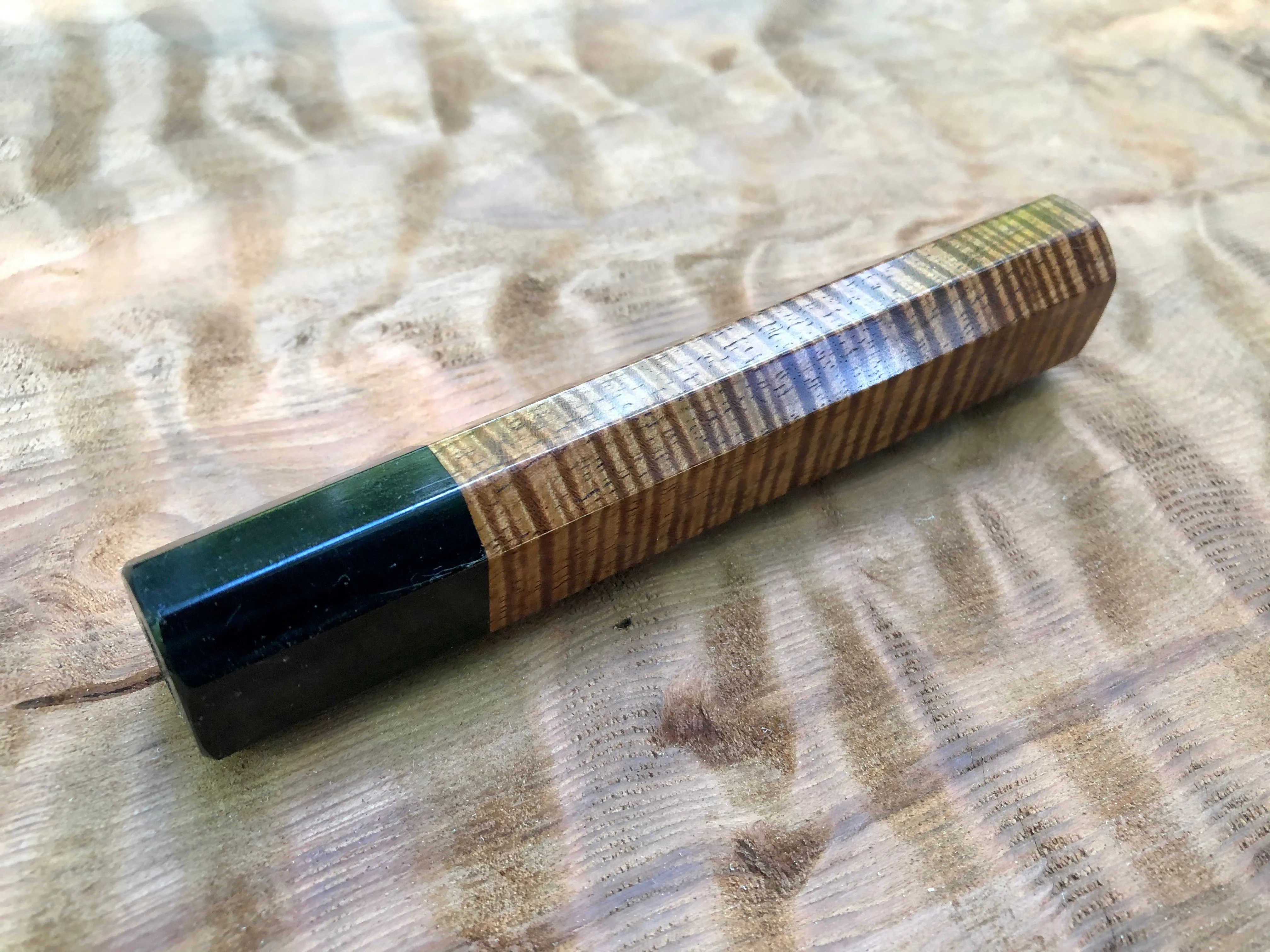 Custom Japanese Knife Handle (Wa Handle) - Tasmanian Blackwood and Buffalo Horn