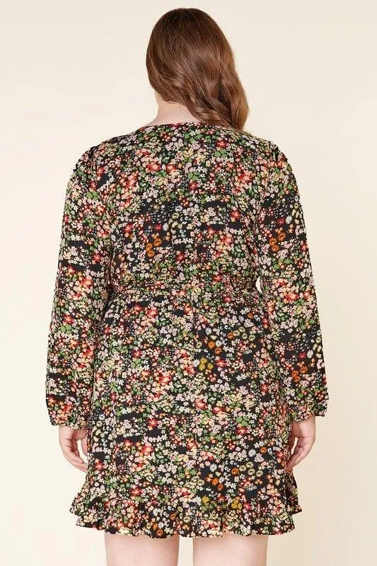 Ditsy Floral Wrap Dress
