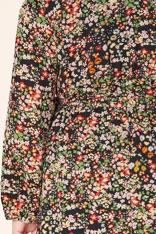 Ditsy Floral Wrap Dress