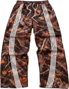 GORGLITTER Men's Baggy Wide Leg Sweatpants Y2K Striped Side Drawstring Waist Barrel Track Pants with Pockets