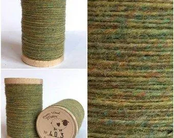 GRASSHOPPER Hand Dyed Wool Bundle for Wool Applique and Rug Hooking