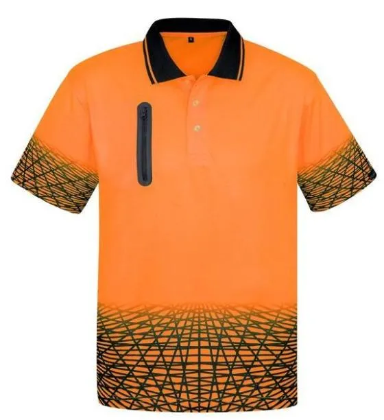 Hi Vis Mens Tracks Polo