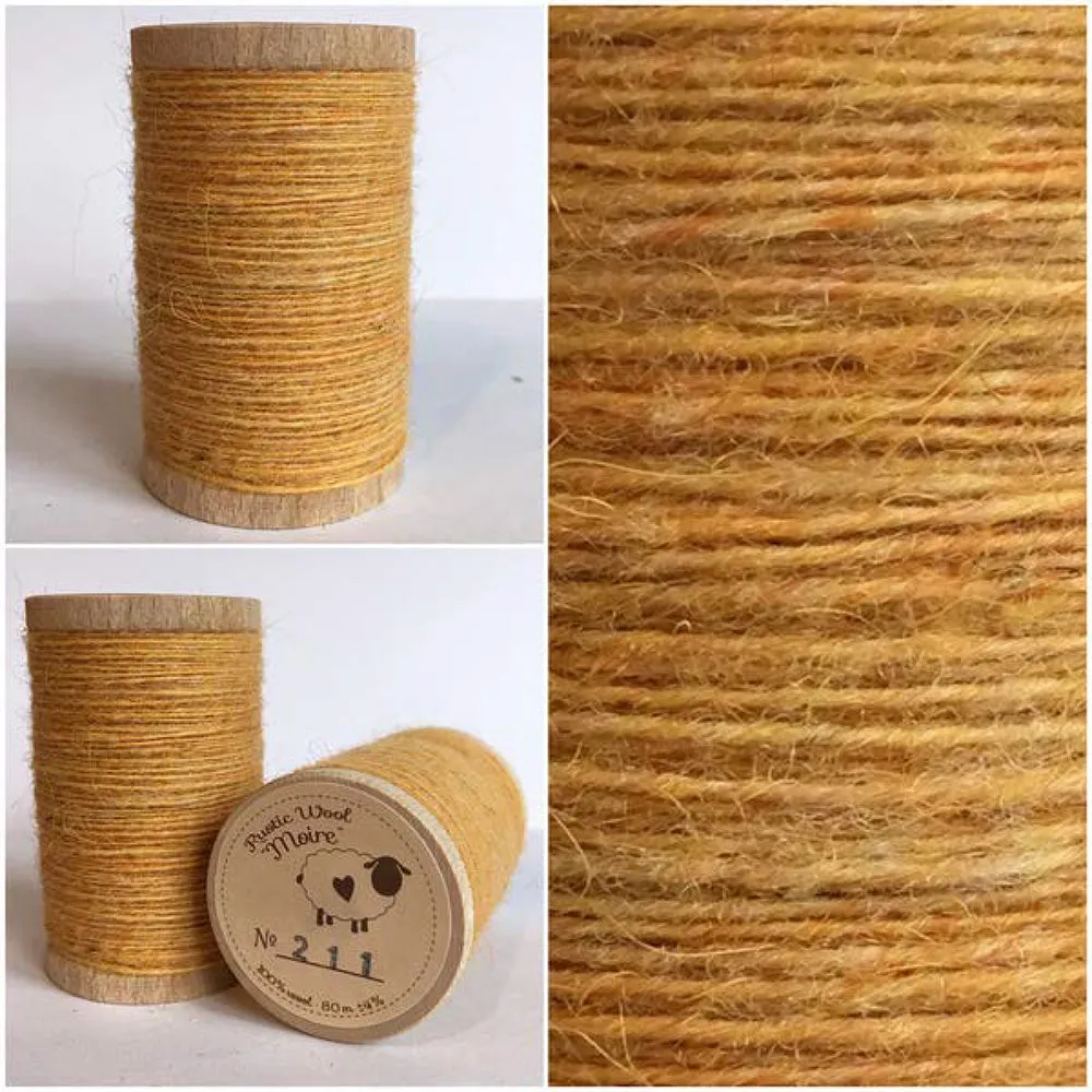 HONEY MUSTARD Hand Dyed HALF YARD Wool Fabric for Wool Applique and Rug Hooking