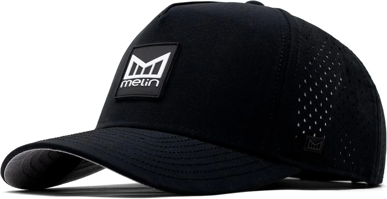 melin Odysea Stacked Hydro, Snapback Hats, Water-Resistant Baseball Caps for Men & Women, Golf, Running, or Workout Hat