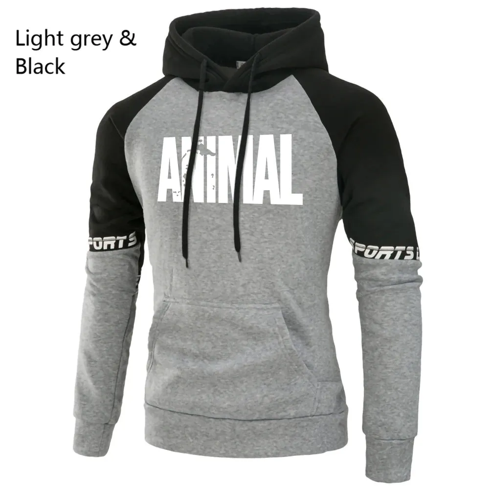 Men's Hoodies ANIMAL Print Sportswear Sweatshirts 2023 Autumn Winter Cotton Top Fashion Quality Male Clothing Casual Pullover