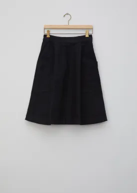 Natural Denim Side Zip Skirt