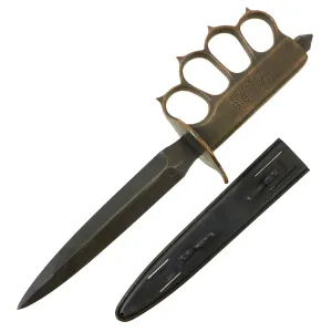 Original Excellent U.S. WWI Model 1918 Mark I Trench Knife by L. F. & C. with 1918 dated Steel Scabbard
