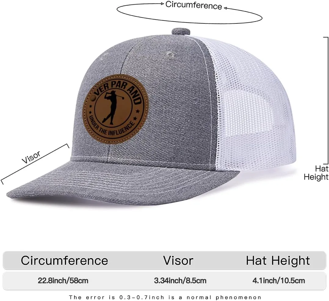 Over Par and Under The Influence Hat Golfer Gifts for Men for Men Golf Birthday Gifts for Mens
