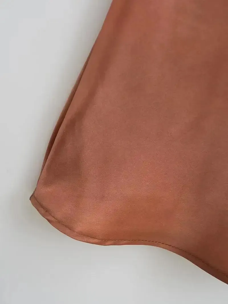 Pre Order:  Draped Neckline Backless Midi Dress