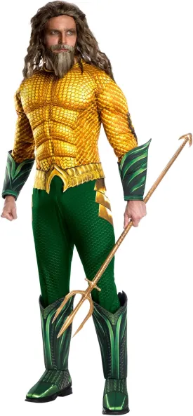 Rubie's Men's Standard Movie Adult Aquaman Deluxe Costume, As Shown