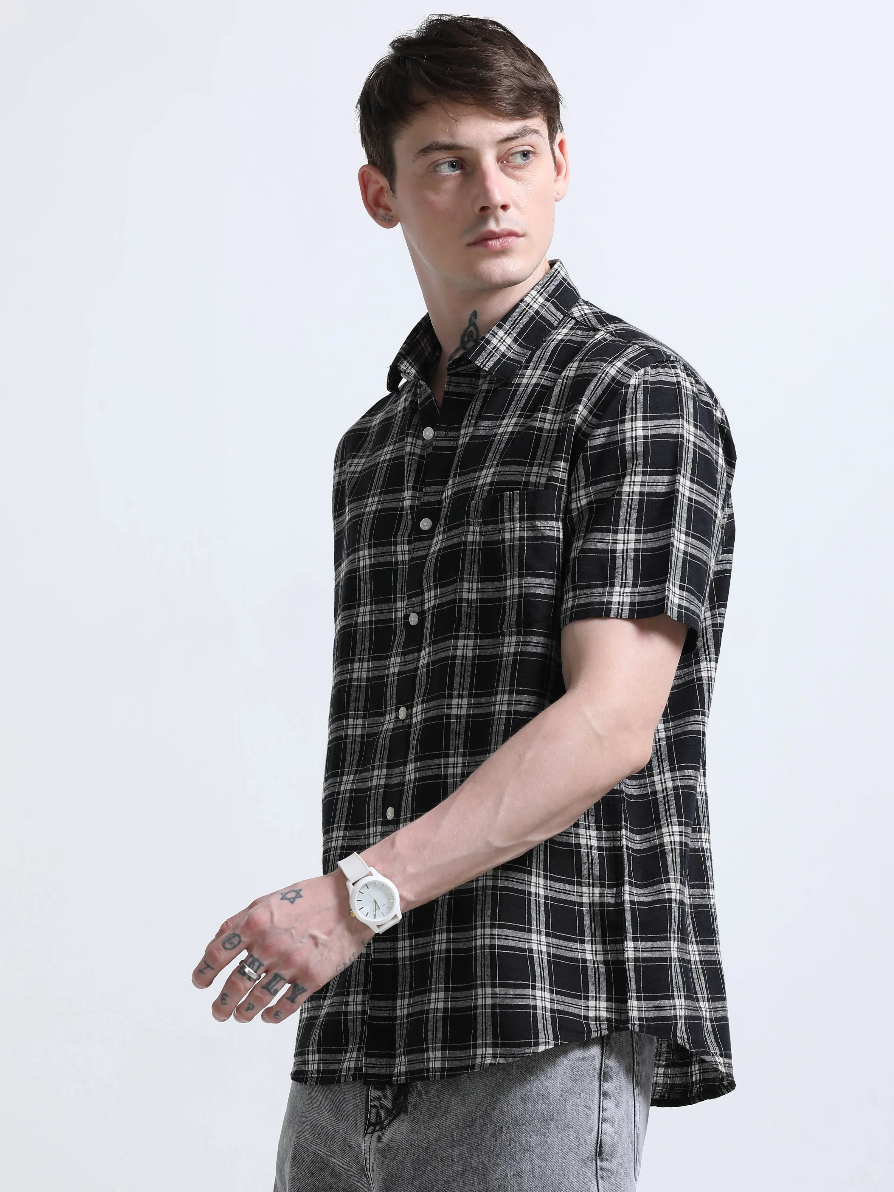 Rune - Relaxed Checks Shirt - Novara