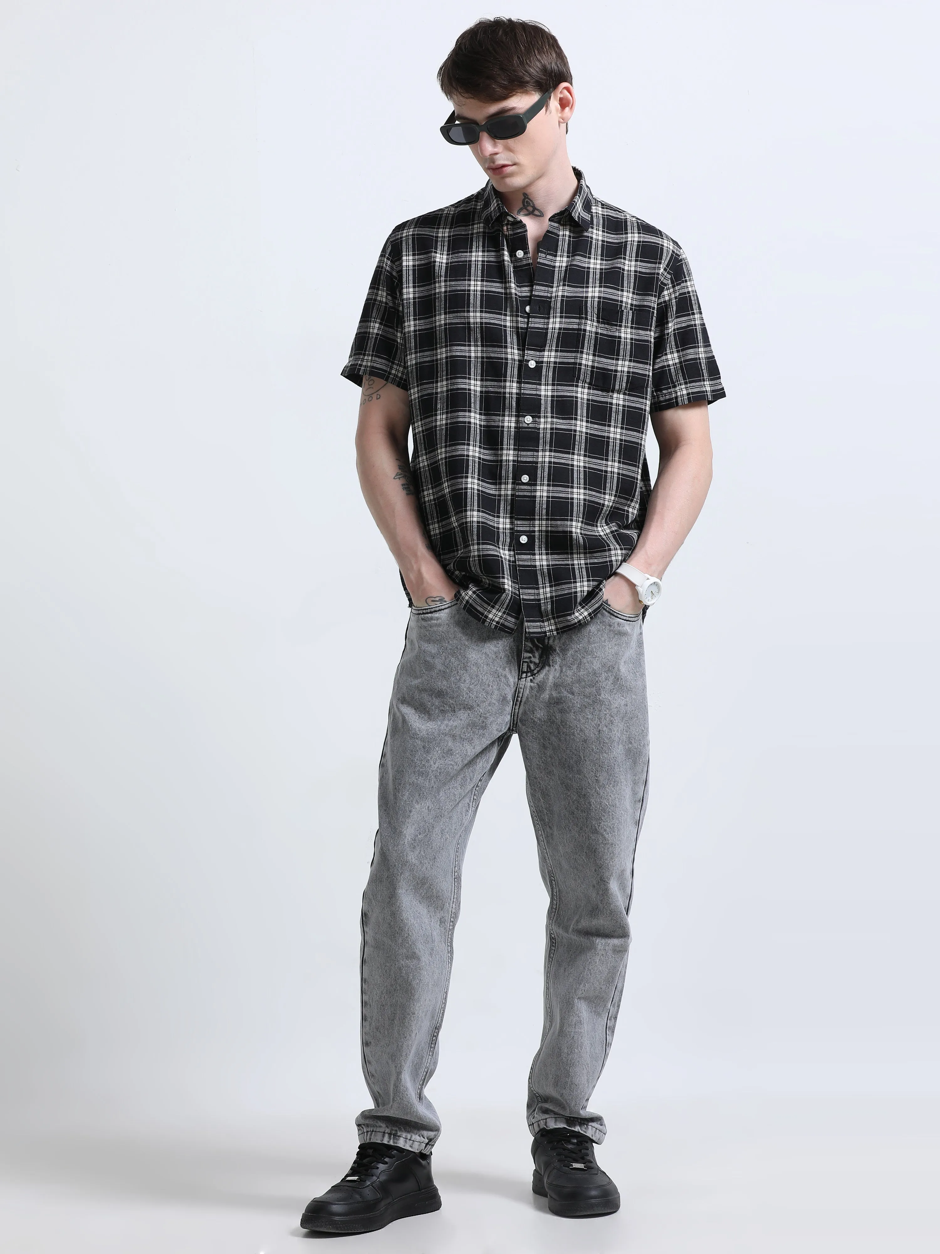 Rune - Relaxed Checks Shirt - Novara