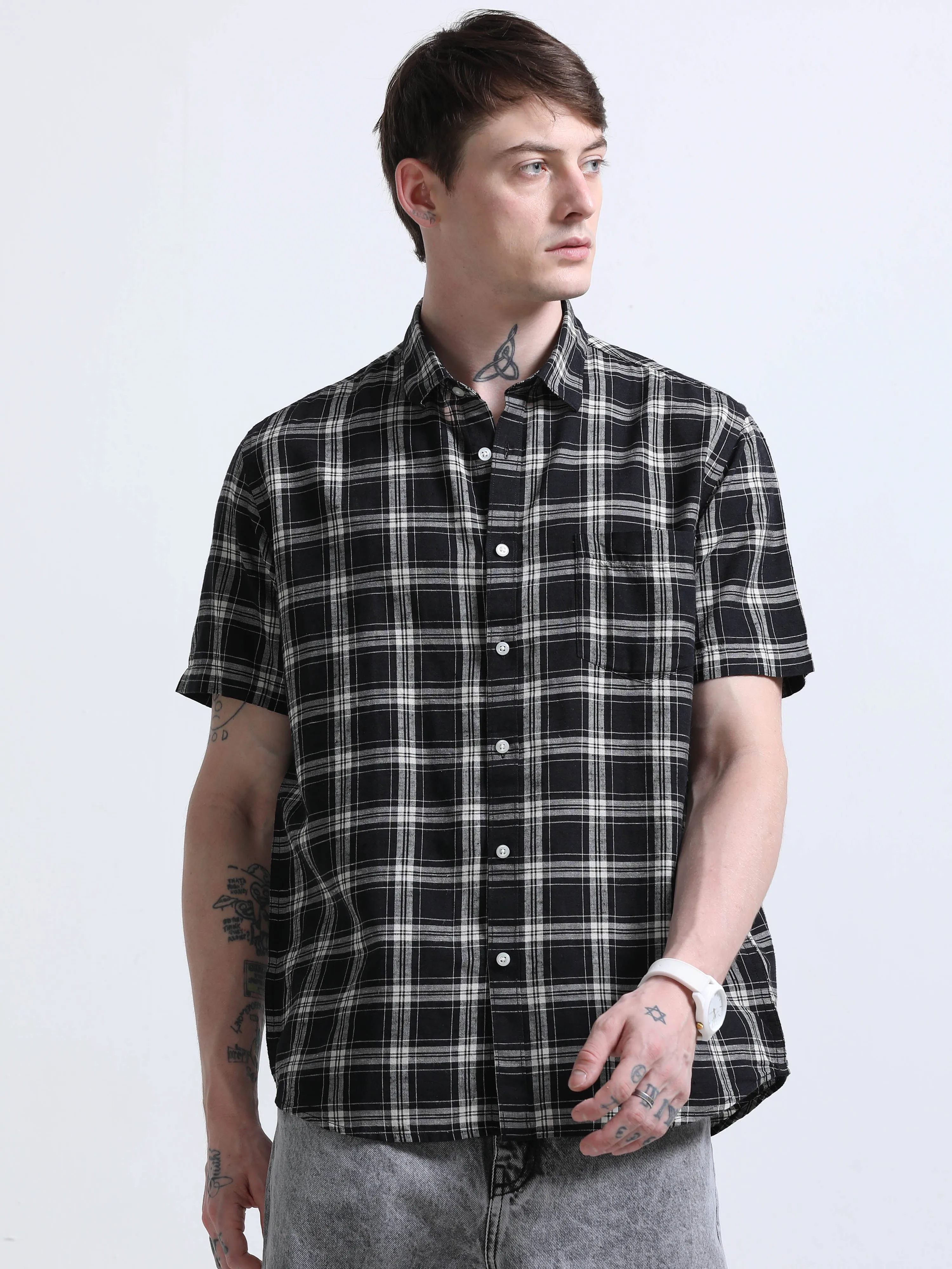 Rune - Relaxed Checks Shirt - Novara