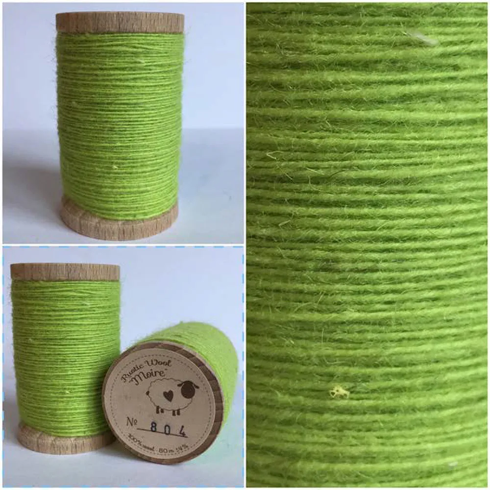 SOUR APPLE Hand Dyed Half Yard Wool Fabric for Wool Applique and Rug Hooking