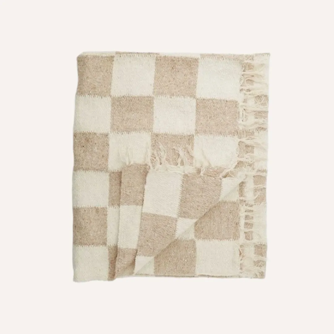 Sundream | Woven Throw Blanket | Checkered Throw