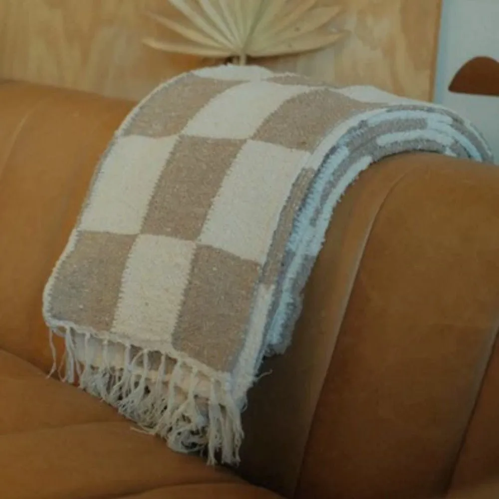 Sundream | Woven Throw Blanket | Checkered Throw