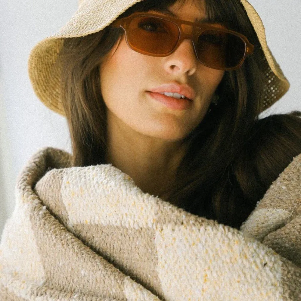 Sundream | Woven Throw Blanket | Checkered Throw