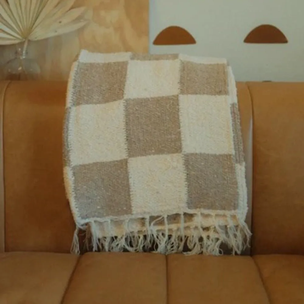 Sundream | Woven Throw Blanket | Checkered Throw