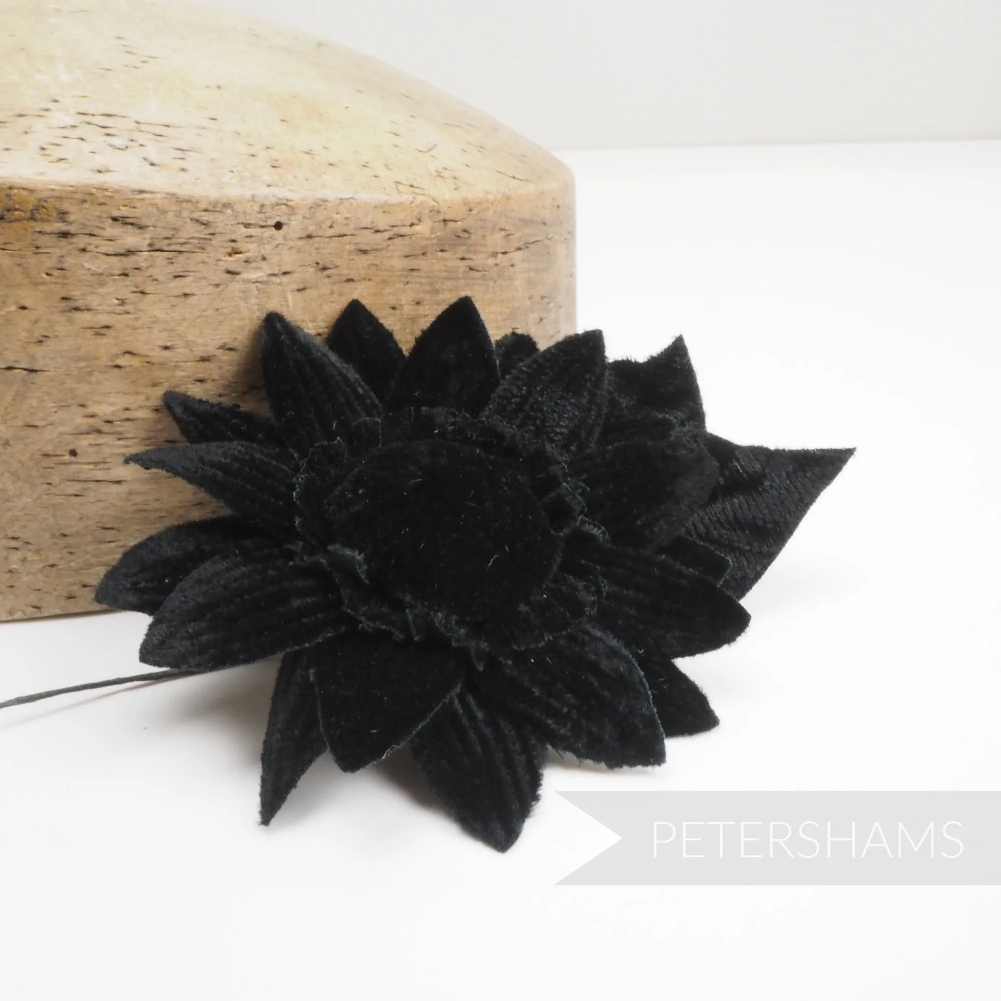 'Sunnie' Velvet Sunflower Millinery Flower Hat Mount