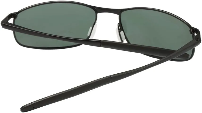 ZHILE Polarized Sunglasses for Men, 8-base Curve Wrap Metal Frame for Fishing Sporting Driving with Sunglasses Case